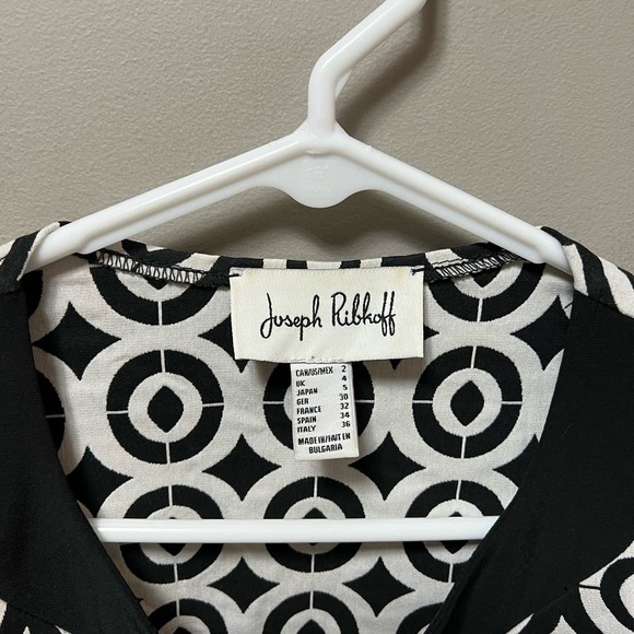 Joseph Ribkoff Monochrome Circular Print Jacket size 2 - Picture 3 of 4